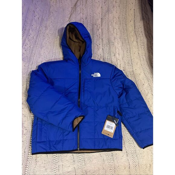 The North Face Boys Reversible Shasta Hooded Jacket TNF Blue Large (12)NWT - Picture 2 of 15